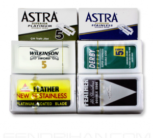 Razor Blades Sampler: Derby, Astra, Feather, Wilkinson, Black Feather