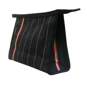 ZPM Black Pinstripe Traditional Medium Washbag