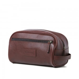 Barbour Leather Wash Bag