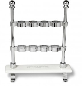 Czech & Speake China and Chrome Toothbrush Stand